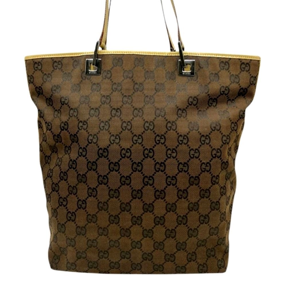 Gucci Monogram Brown, Black and Tan Tote Bag